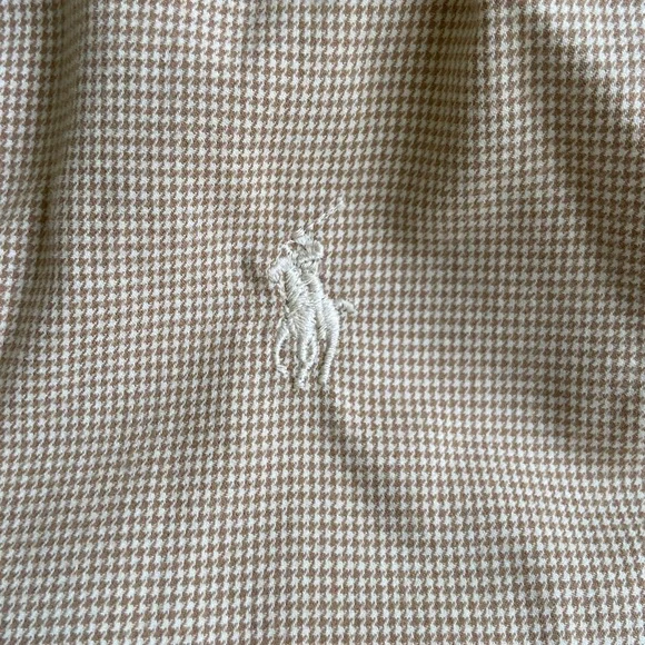 Ralph Lauren POLO Golf Vintage Tan & Cream Houndstooth Cotton Jacket Mens Size L - Picture 7 of 14